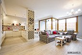 Wnętrze mieszkania - kuchnia i salon Wnętrze mieszkania - kuchnia i salon